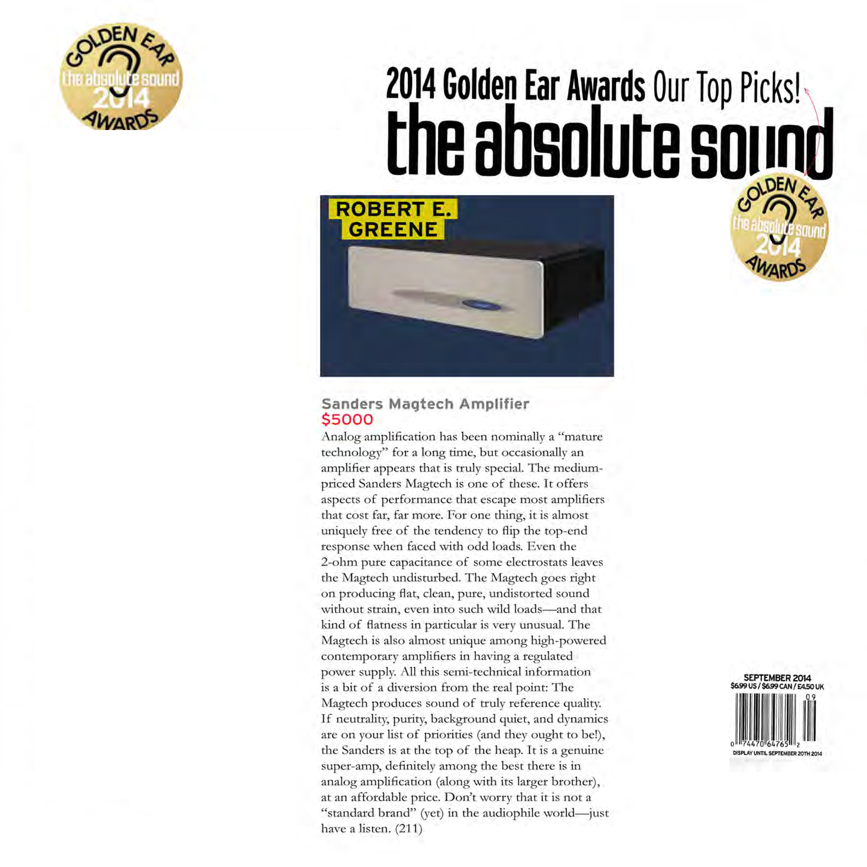 2014 TAS Golden Ear Award Magtech